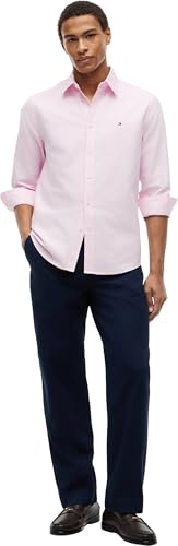 Tommy Hilfiger Chemise Oxford RF Solid Heritage Mw0Mw35774 L/S pour Homme, Rose (Pétale de Rose), M