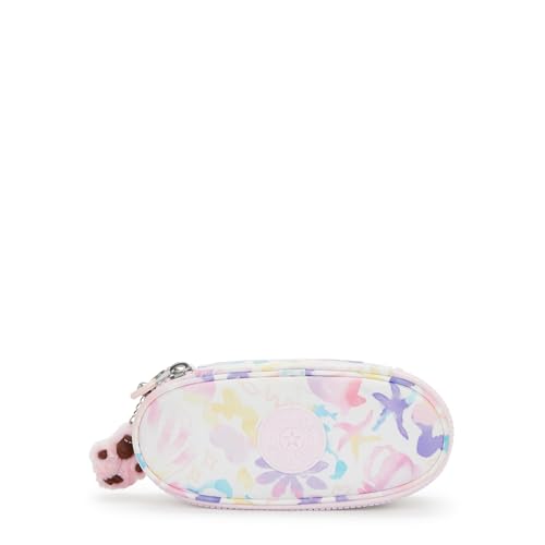 Kipling Caneta feminina Duobox Bts Prt com zíper médio, acessórios organizadores, materiais de arte, maquiagem, organizador de viagem, Aqua Sea, 7.75''L x 2.75''H x 3.25''D, Kipling Bolsa de