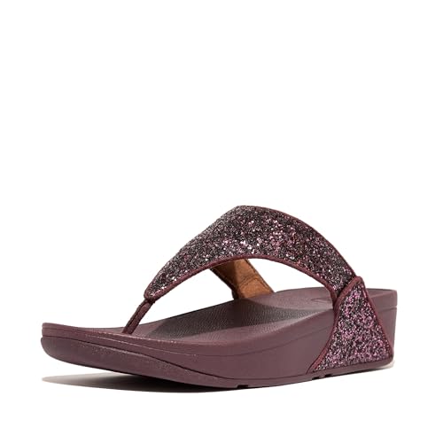 Image of FitFlop Lulu Multi-Tonal Glitter Toe-Post Sandals
