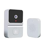 ドアベル ワイヤレスドアベル WiFi 屋外 HD カメラ セキュリティドアベル ナイトビジョン ビデオインターホン 音声変更 ホームモニタードアフォン用 長距離ワイヤレス(AHD01-wifi white)