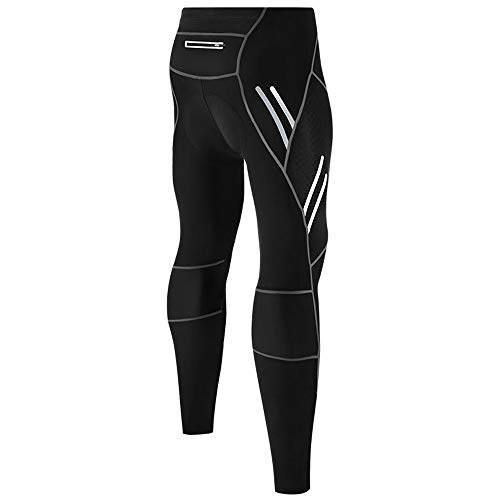 Calças de ciclismo, Andoer Calças de ciclismo masculinas 4D acolchoadas calças compridas de compress