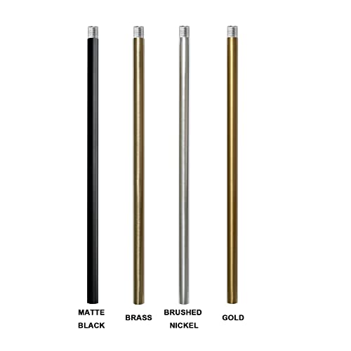 Haligate Matte Black M10 Threaded Extension Rod For Pendant Light, Island Lighting, Chandeliers,Lighting Fixture Downrods & Stems,4 Inches #TOP5