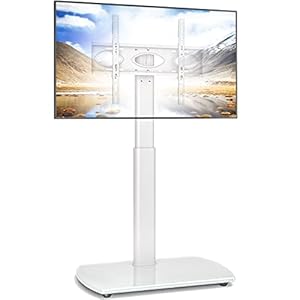 RFIVER TV Ständer mit Schwenkbar Halterung Fernsehständer für 32 bis 65 Zoll Flach & Curved Fernseher TV Bodenständer Standfuß höhenverstellbar Fernsehstand Max.VESA 400X400mm bis zu 35kg