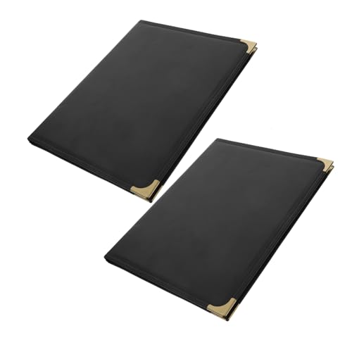 MUCKLILY 3 PVC Menu Cover Holders Restaurant Supplies Menu Books with Recipe Book Holders Stylish