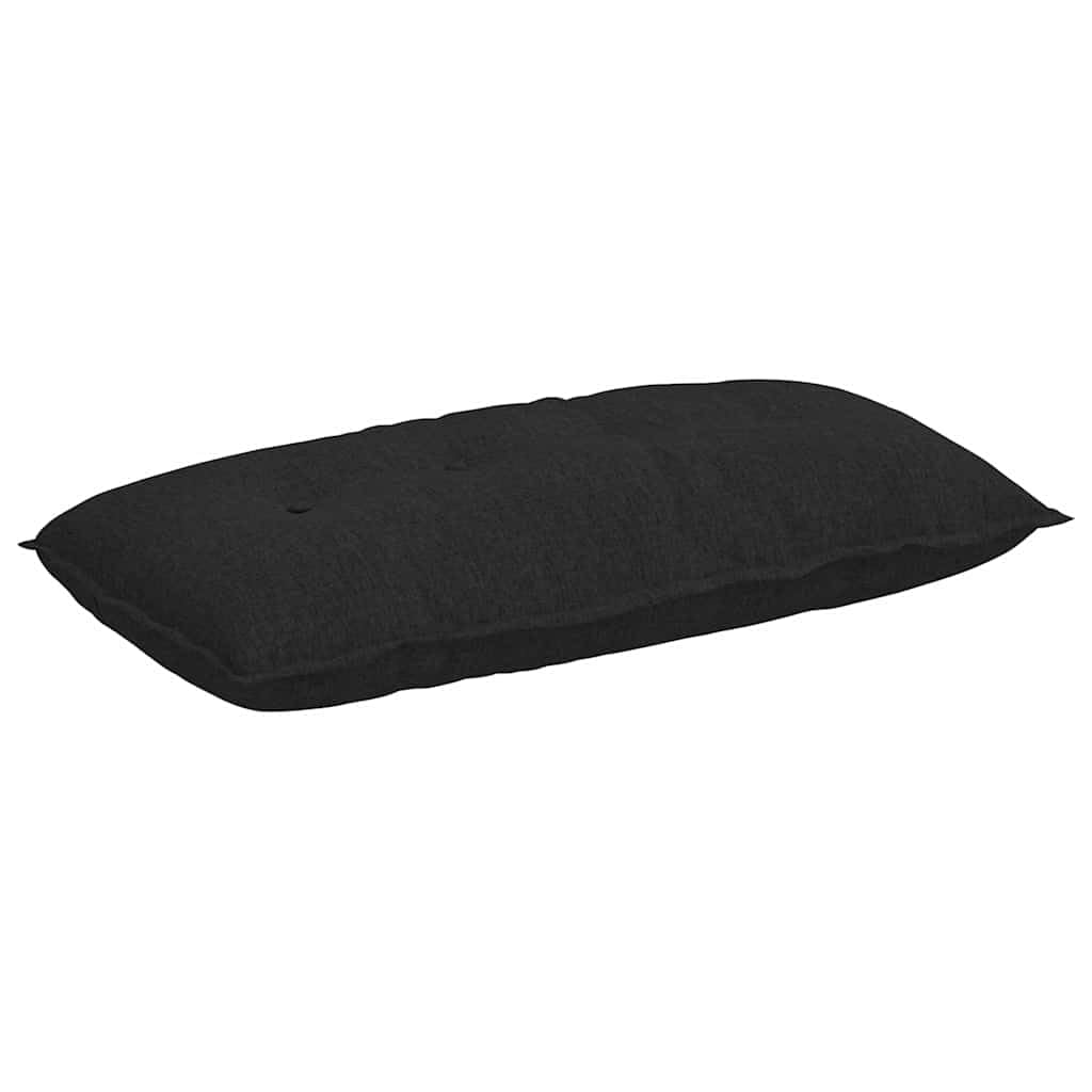 Cojín de respaldo negro 100 x 19 x 50 cm, funda de tela con cremallera, moderno cojín de apoyo para la espalda para cama, sofá, silla de oficina y salón