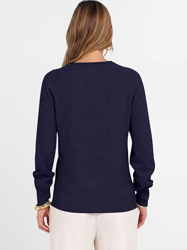 Image of ANRABESS Women Long Sleeve Rolled Neck Fall Lightweight Sweaters Top