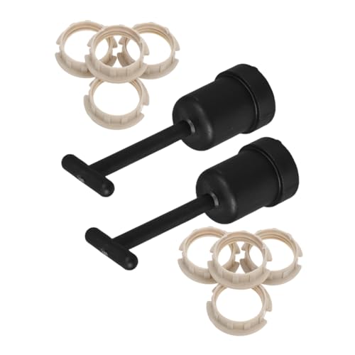 FOYTOKI 2Sets Lamp Shade Holder Adapter Ring Kit Plastic Replacement Tool for Secure Mounting and with Removal Tool Compatible with Lamp Sockets for Home and Office
