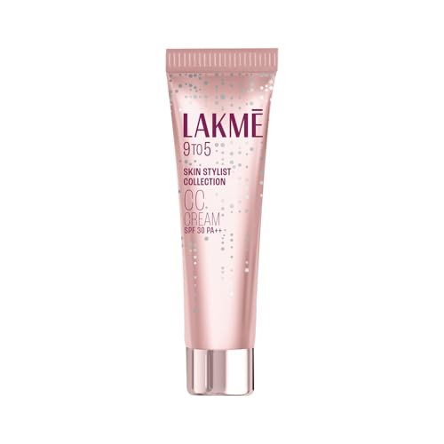 Lakme 9 to 5 CC Cream Mini|| Beige|| Light Face Makeup with Natural Coverage|| SPF 30 – Tinted Moisturizer to Brighten Skin|| Conceal Dark Spots|| 9 g