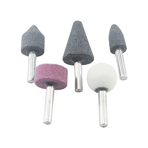 5 Pcs Rotary Grinding Stones Set, 1/4 Inch Shank Abrasive Stones Mounted Grinding Bits for Grinder, Drill Cover