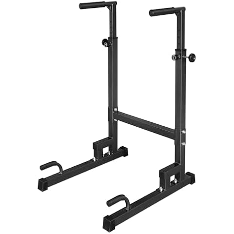 AOKUNG Dip Stand parallel bars, 550 lb capacity heavy-duty dip bar push-ups with foam handles for home or gym fitness exercises Cover