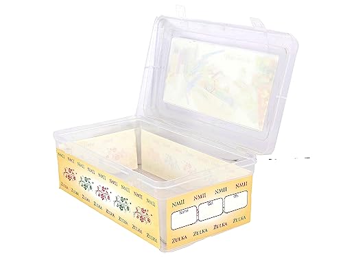 Image of NMII Multipurpose Plastic Storage Box I Transparent Plastic Container Box For Home, Travel, Kitchen, Jewellery Items, Etc - 22 L x 12.4 W x 8 H (CM) - 6 Plastic Box