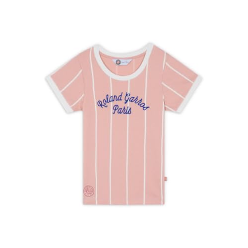 T-Shirt Fille Roland Garros Style Rayé pour le Tennis et l'École