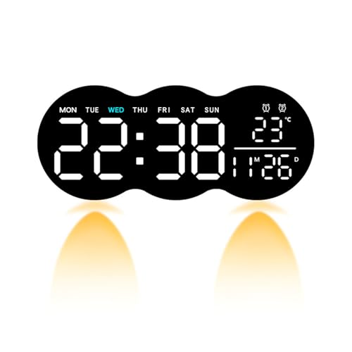 Reloj de pared digital LED con mando para evitar reflejos en el salón 2