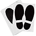Juvale Shoe Print Floor Stickers - 32 Pairs, Black Vinyl, 8 x 6 in Sheets - Peel & Stick Dancing Feet Floor Stickers & Foot Print Decals for Classrooms, Dance Studios & Hallways