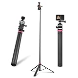80in Pocket 3 Selfie Stick Tripod for GoPro Action Camera, Extendable Stand Vlog Mount for DJI Osmo Pocket 3 Action 6 5 Pro 4 3 for Xtra Muse for Insta360 X5 X4 X3 for AKASO DSLR Accessories