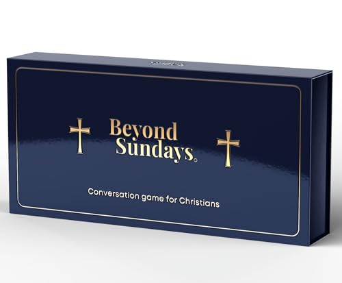 Beyond Sundays: Christian Conversation Cards Faith Card Game 200 Cards & 3 Levels | Christian Gift for Women & Men | Premium Magnetic Gift Box for Small Groups Date Nights & Family | Ages 14+