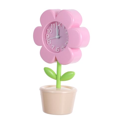 NUOLUX 創造的な花の時計 女の子のためのかわいい目覚まし時計 目覚まし