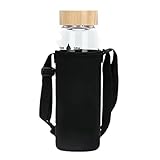 水筒 ガラスボトル ウォーターボトル 急須 ティーポット ドリンクボトル 茶こし付き メモリ付きボトル 直飲み 漏れ防止 広口 炭酸水筒 水分補給 透明水筒 耐熱 おしゃれ 携帯便利 アウトドア スポーツ キャンプ ハイキング 登山用 遠足 旅行 学校用 (透明 B,700ml)