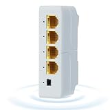 【Upgrade】 SODOLA 4 Port Gigabit PoE Extender, IEEE 802.3 af/at PoE Repeater, 1 PoE in 3 PoE Out, Plug and Play, VLAN,Wall & Din Rail Mount POE Passthrough Switch for Security Systems IP Camera