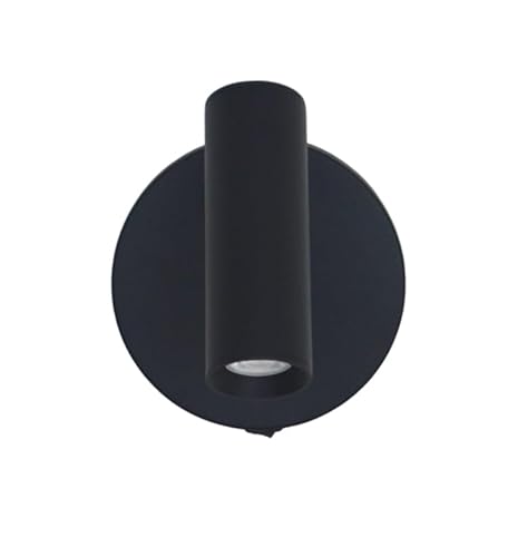 FG ILUMINAÇÃO, Arandela Tubo articulada cabeceira foco Preta c/interruptor