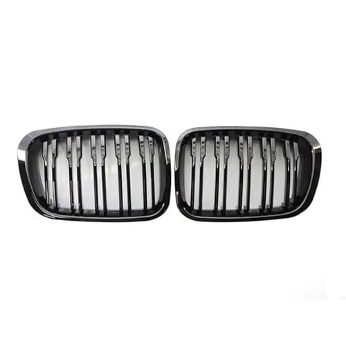 Calandre E46 4 portes noir brillant double ligne pour remplacement grille avant BMW 1998-2001