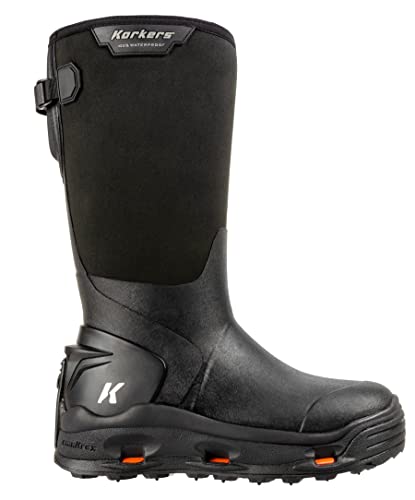 Image of Korkers Men's Neo Storm Rubber Boots - Inuslated and Waterproof Multi-Season Mud Boots - Includes Interchangeable All Terrain Sole
