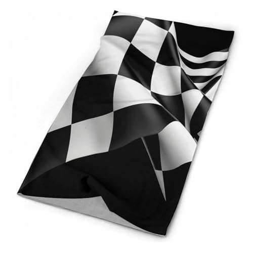 Black White Formula Checkered Flags Pattern Neck Gaiter Personalized Soft Windproof Face Covers Cozy Winter Neck Warmer Gator Scarfs Multipurpose Fashion Breathable Bandana Face Mask Scarf for Adult