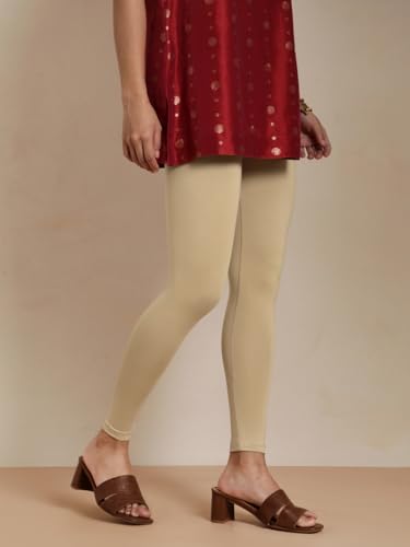 Image of TWIN BIRDS Women Viscose Ankle Leggings | Stretchable Kurti Wear Bottom