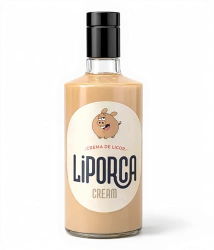Liporca Crema de Licor Premium, Bebida Artesanal Española, 700 ml