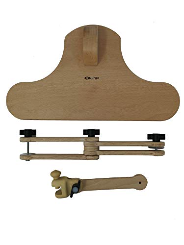 Nurge Adjustable Embroidery Table Stand, Cross Stitch Hoop Stand, Embroidery Hoop Holder. Hand Polished Natural Wood. ( Model No:190-5)