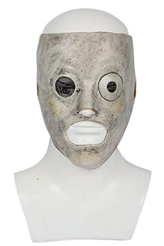 ACEGUARDER Mens Mask Cosplay Costume Accessories for Adult Halloween Latex Silver