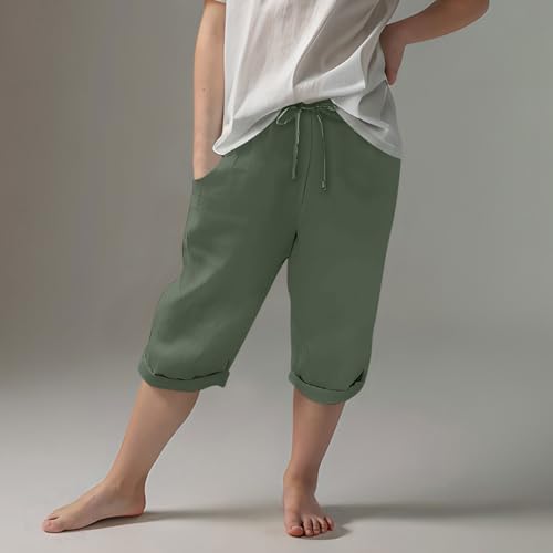 Teen Girls Bermuda Shorts Knee Length Kids Summer Loose Casual Solid Drawstring Straight Leg Long Shorts with Pockets2