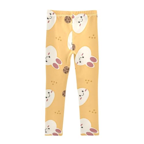 Rabbit Cookies Girls Leggings,Workout Leggings for Girls Toddler Athletic Legging Size for 3-10T2