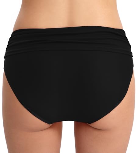 Women's Swimsuit Bikini Bottoms Full Coverage Ruched Bathing Suit Bottom2