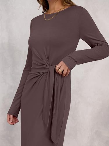 Image of ANRABESS Women's Fall Long Sleeve Casual Maxi Dress