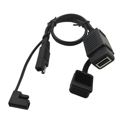 CGEAMDY Câble adaptateur SAE vers USB, chargeur USB étanche pour moto, déconnexion rapide 5 V 2,1 A, câble de charge pour téléphone portable, prise...