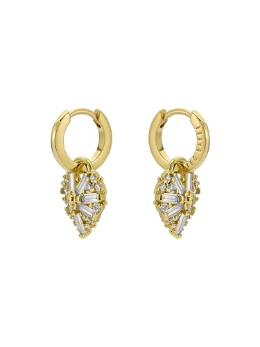 Ted Baker London Cherise Crystal Cluster Heart Huggie Drop Earrings for Women2