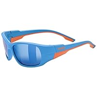 uvex sportstyle 514 - Sportbrille für Kinder - starker Schutz vor Sonnenstrahlung - unzerbrechlicher Flex-Rahmen - blue matt/mirror blue - one size