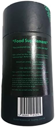 Sea Moss Capsules (1000mg per Day) | 60 Vegan Capsules | Organic Wildcrafted Sea Moss (Also Known as Irish Moss) | Non GMO | Dr Sebi Approved (Sea Moss & Bladderwrack)