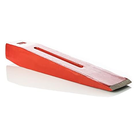 BigDean Holz-Spaltkeil Fällkeil 24 x 4,7 cm - 2 kg schwer aus Carbon Stahl - massiv & sicher - Spaltkeil Holzspalter Spaltgranate Holzspaltkeil Spalter Dreh-Spaltkeil Cover