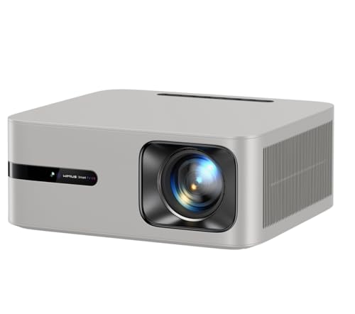 Image of WiMiUS G2 Official Google TV Projector, 4K Supported, Real 1100 ANSI, MEMC, HDR10, 30W Dolby Audio, Smart Auto Focus, WiFi 6 & Bluetooth Home Theater Projector (Gray, Small)