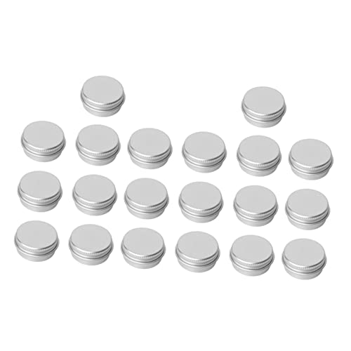 Beatifufu Caja De Aluminio Para Crema y Tarro Metálico De Aluminio 20 Piezas Tamaño 41x18 Mm Hermética Compacta Para Almacenamiento De Cosméticos De Viaje Tapa Roscada Segura