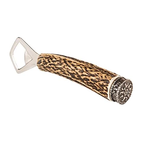 Flaschenöffner Hirschhorn, mit Griff aus echtem Horn Cover