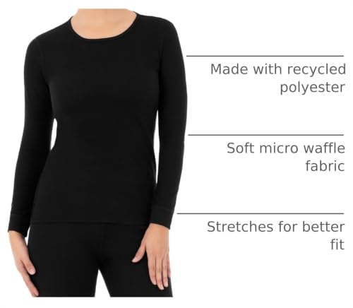Image of Fruit of The Loom Womens Micro Waffle Premium Thermal Underwear Tee Shirt