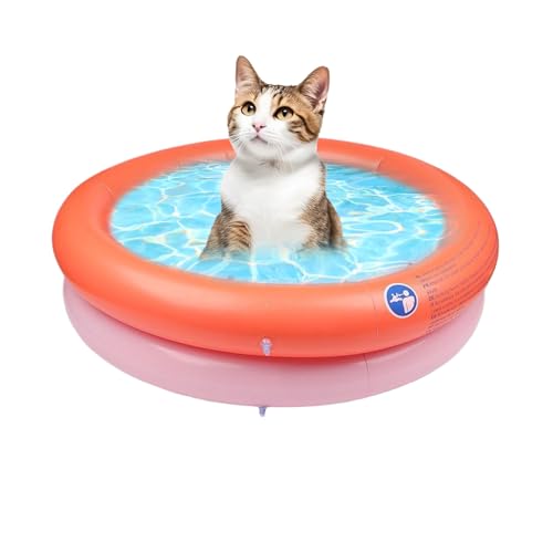 Pruojhw - Piscina para perros plegable para exteriores | Bañera inflable plegable para interiores y exteriores para cachorros y perros de tamaño mediano