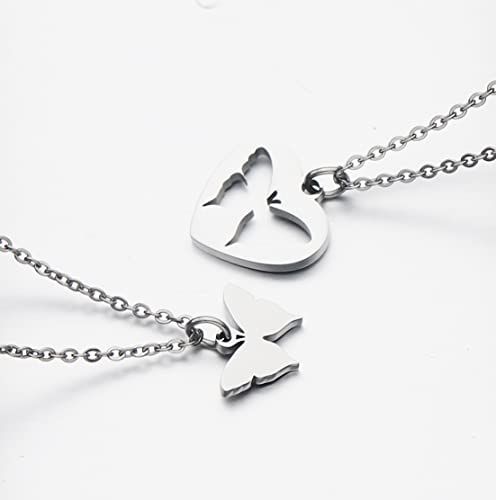 Ankiyabe Mother Daughter Necklace Gift Matching Mom and Daughter Necklaces Set Heart Cut Out Necklace for 2 Mum Daughter Gift3