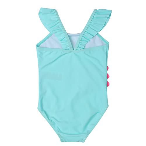LIZENS Girls Swimsuit One Piece Beach Bathing Suit for Girls Toddler Swimwear Flamingo2