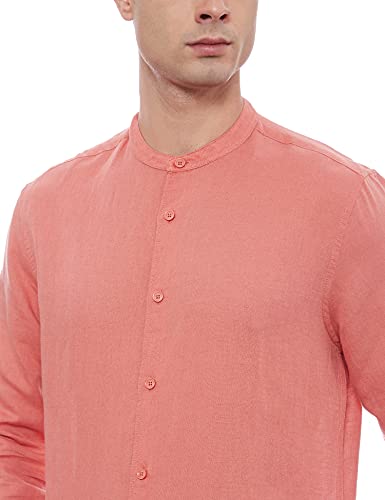 Image of Marks & Spencer Mens Solid Polyester Blend Collared Neck Regular Fit Easy Iron Shirt (Pack of 2)