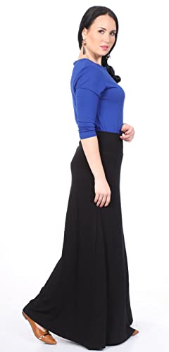 Kosher Casual Long Maxi Skirt with Fold Over Waist - Sleek A-Line Women2