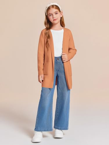 Pull en tricot décontracté pour filles de 5 à 14 ans | Cardigan Haloumoning - 4